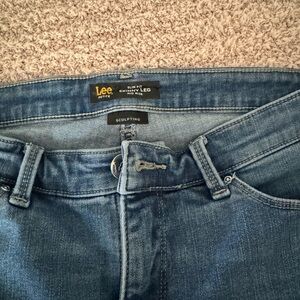 Lee Blue Skinny Jeans Washed Denim